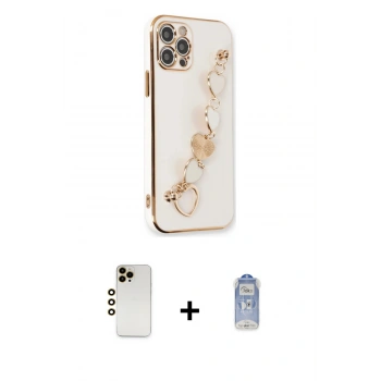 MARSİLYAN™- iPhone 12 Pro Max Kılıf Nova Işık Prime - Siyah Joko Magic 5D Cam + Shine Kamera Lens - GD