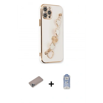 MARSİLYAN™- iPhone 12 Pro Max Kılıf Nova Işık Prime - Siyah Joko Magic 5D Cam + Shine Kamera Lens Koruma Cam - SABE