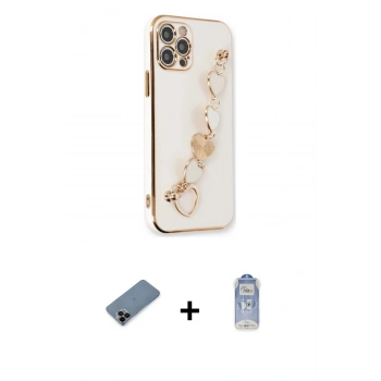 MARSİLYAN™- iPhone 12 Pro Max Kılıf Nova Işık Prime - Siyah Joko Magic 5D Cam + Shine Kamera Lens Koruma Cam - SH