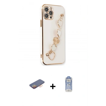 MARSİLYAN™- iPhone 12 Pro Max Kılıf Nova Işık Prime - Siyah Joko Magic 5D Cam + Renkli Kamera Lens Koruma Cam - TU