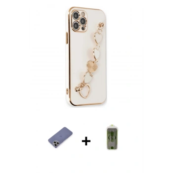 MARSİLYAN™- iPhone 12 Pro Max Kılıf Nova Işık Prime - Siyah Joko Magic 5D Hayalet Cam + Metal Kamera Lens Koruma Cam - GD