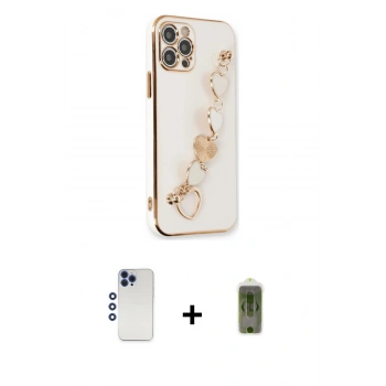 MARSİLYAN™- iPhone 12 Pro Max Kılıf Nova Işık Prime - Siyah Joko Magic 5D Hayalet Cam + Shine Kamera Lens - LT