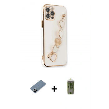 MARSİLYAN™- iPhone 12 Pro Max Kılıf Nova Işık Prime - Siyah Joko Magic 5D Hayalet Cam + Shine Kamera Lens Koruma Cam - SH