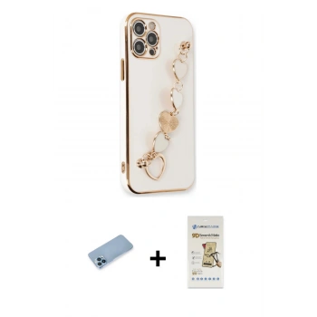 MARSİLYAN™- iPhone 12 Pro Max Kılıf Nova Işık Prime - Siyah Mat Seramik Nano Ekran Koruyucu + Shine Kamera Lens Koruma Cam - MI