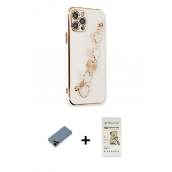 MARSİLYAN™- iPhone 12 Pro Max Kılıf Nova Işık Prime - Siyah Mat Seramik Nano Ekran Koruyucu + Shine Kamera Lens Koruma Cam - SH