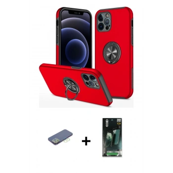 MARSİLYAN™- iPhone 12 Pro Max Kılıf Odak Form Prime - Şeffaf 360 Full Body Arka Koruyucu + Renkli Kamera Lens Koruma Cam - YL