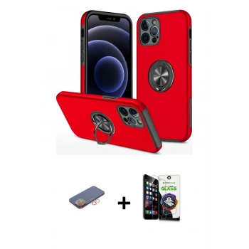 MARSİLYAN™- iPhone 12 Pro Max Kılıf Odak Form Prime - Şeffaf Temperli Cam Ekran Koruyucu + Renkli Kamera Lens Koruma Cam - TU