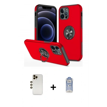 MARSİLYAN™- iPhone 12 Pro Max Kılıf Odak Form Prime - Siyah Joko Magic 5D Cam + Shine Kamera Lens - GD