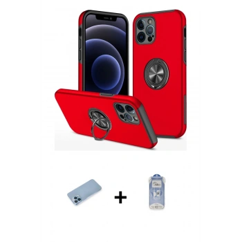 MARSİLYAN™- iPhone 12 Pro Max Kılıf Odak Form Prime - Siyah Joko Magic 5D Cam + Shine Kamera Lens Koruma Cam - MI