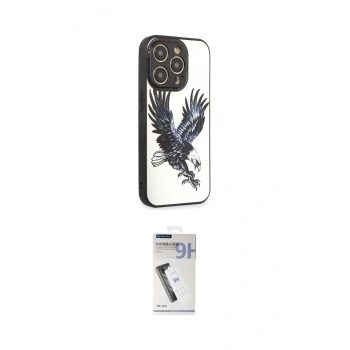 MARSİLYAN™- iPhone 12 Pro Max Kılıf Odak Klasik Serisi - Şeffaf Uv Polymer Nano Ekran Koruyucu