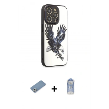 MARSİLYAN™- iPhone 12 Pro Max Kılıf Odak Klasik Serisi - Siyah Joko Magic 5D Cam + Shine Kamera Lens Koruma Cam - GS