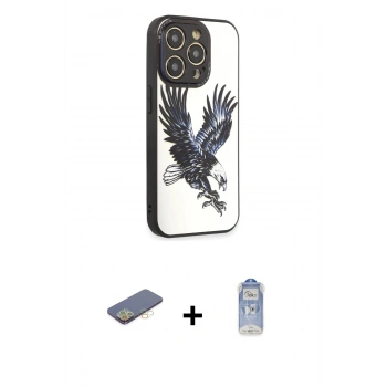 MARSİLYAN™- iPhone 12 Pro Max Kılıf Odak Klasik Serisi - Siyah Joko Magic 5D Cam + Renkli Kamera Lens Koruma Cam - SI