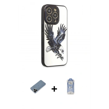 MARSİLYAN™- iPhone 12 Pro Max Kılıf Odak Klasik Serisi - Siyah Joko Magic 5D Cam + Shine Kamera Lens Koruma Cam - SH