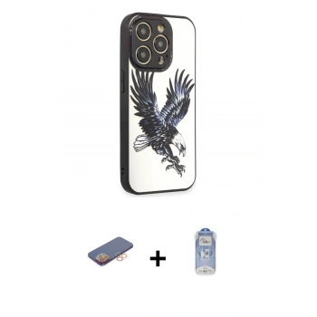 MARSİLYAN™- iPhone 12 Pro Max Kılıf Odak Klasik Serisi - Siyah Joko Magic 5D Cam + Renkli Kamera Lens Koruma Cam - TU