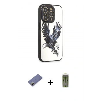 MARSİLYAN™- iPhone 12 Pro Max Kılıf Odak Klasik Serisi - Siyah Joko Magic 5D Hayalet Cam + Metal Kamera Lens Koruma Cam - GD