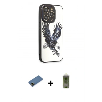 MARSİLYAN™- iPhone 12 Pro Max Kılıf Odak Klasik Serisi - Siyah Joko Magic 5D Hayalet Cam + Shine Kamera Lens Koruma Cam - GD