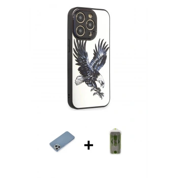 MARSİLYAN™- iPhone 12 Pro Max Kılıf Odak Klasik Serisi - Siyah Joko Magic 5D Hayalet Cam + Shine Kamera Lens Koruma Cam - GS