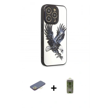 MARSİLYAN™- iPhone 12 Pro Max Kılıf Odak Klasik Serisi - Siyah Joko Magic 5D Hayalet Cam + Renkli Kamera Lens Koruma Cam - SI