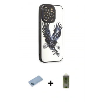 MARSİLYAN™- iPhone 12 Pro Max Kılıf Odak Klasik Serisi - Siyah Joko Magic 5D Hayalet Cam + Shine Kamera Lens Koruma Cam - MI