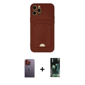 MARSİLYAN™- iPhone 12 Pro Max Kılıf Vadi Çizgi Prime - Şeffaf 360 Full Body Arka Koruyucu + Neon Fosforlu Kamera Lens - TU