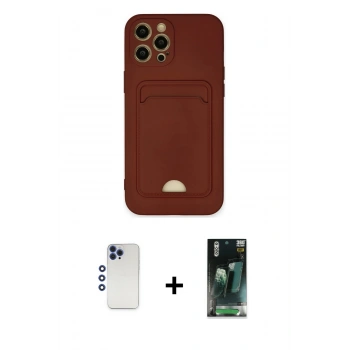 MARSİLYAN™- iPhone 12 Pro Max Kılıf Vadi Çizgi Prime - Şeffaf 360 Full Body Arka Koruyucu + Shine Kamera Lens - LT