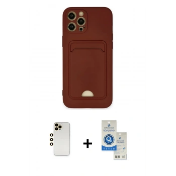 MARSİLYAN™- iPhone 12 Pro Max Kılıf Vadi Çizgi Prime - Şeffaf Royal Nano Ekran Koruyucu + Shine Kamera Lens - GD