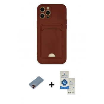 MARSİLYAN™- iPhone 12 Pro Max Kılıf Vadi Çizgi Prime - Şeffaf Royal Nano Ekran Koruyucu + Metal Kamera Lens Koruma Cam - KI
