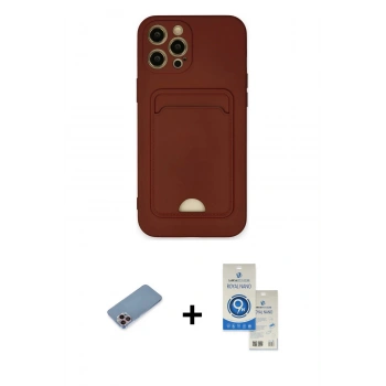 MARSİLYAN™- iPhone 12 Pro Max Kılıf Vadi Çizgi Prime - Şeffaf Royal Nano Ekran Koruyucu + Shine Kamera Lens Koruma Cam - PE
