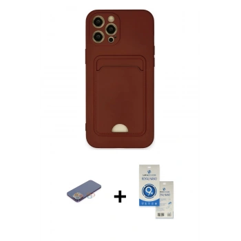 MARSİLYAN™- iPhone 12 Pro Max Kılıf Vadi Çizgi Prime - Şeffaf Royal Nano Ekran Koruyucu + Renkli Kamera Lens Koruma Cam - PE