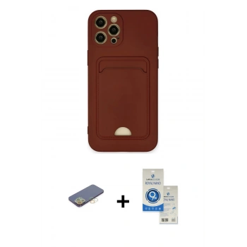 MARSİLYAN™- iPhone 12 Pro Max Kılıf Vadi Çizgi Prime - Şeffaf Royal Nano Ekran Koruyucu + Renkli Kamera Lens Koruma Cam - SI