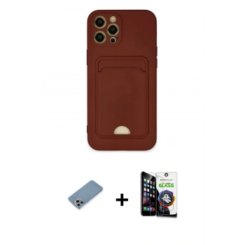 MARSİLYAN™- iPhone 12 Pro Max Kılıf Vadi Çizgi Prime - Şeffaf Temperli Cam Ekran Koruyucu + Shine Kamera Lens Koruma Cam - GI