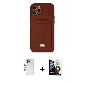 MARSİLYAN™- iPhone 12 Pro Max Kılıf Vadi Çizgi Prime - Şeffaf Temperli Cam Ekran Koruyucu + Shine Kamera Lens - LT