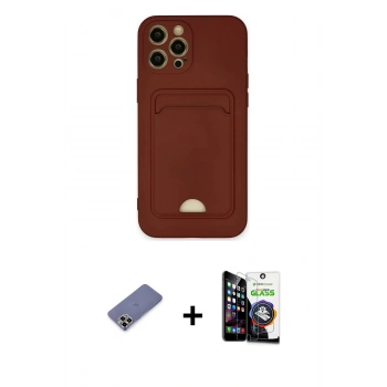 MARSİLYAN™- iPhone 12 Pro Max Kılıf Vadi Çizgi Prime - Şeffaf Temperli Cam Ekran Koruyucu + Metal Kamera Lens Koruma Cam - GD