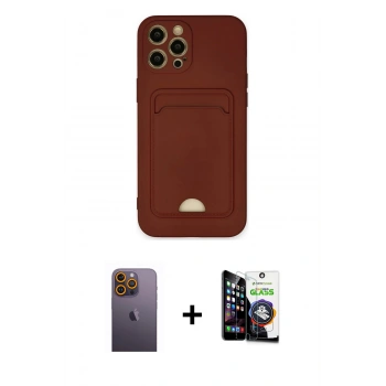 MARSİLYAN™- iPhone 12 Pro Max Kılıf Vadi Çizgi Prime - Şeffaf Temperli Cam Ekran Koruyucu + Neon Fosforlu Kamera Lens - SI