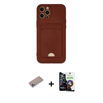 MARSİLYAN™- iPhone 12 Pro Max Kılıf Vadi Çizgi Prime - Şeffaf Temperli Cam Ekran Koruyucu + Shine Kamera Lens Koruma Cam - SABE