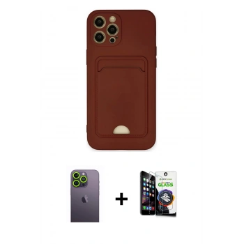 MARSİLYAN™- iPhone 12 Pro Max Kılıf Vadi Çizgi Prime - Şeffaf Temperli Cam Ekran Koruyucu + Neon Fosforlu Kamera Lens - YL