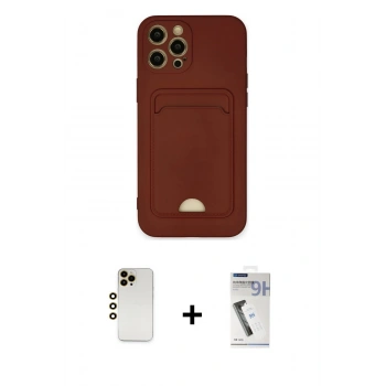 MARSİLYAN™- iPhone 12 Pro Max Kılıf Vadi Çizgi Prime - Şeffaf Uv Polymer Nano Ekran Koruyucu + Shine Kamera Lens - GD