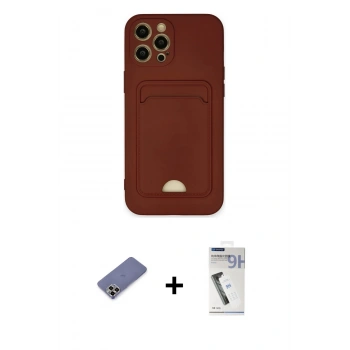 MARSİLYAN™- iPhone 12 Pro Max Kılıf Vadi Çizgi Prime - Şeffaf Uv Polymer Nano Ekran Koruyucu + Metal Kamera Lens Koruma Cam - GD