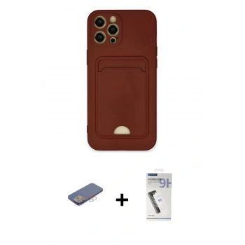 MARSİLYAN™- iPhone 12 Pro Max Kılıf Vadi Çizgi Prime - Şeffaf Uv Polymer Nano Ekran Koruyucu + Renkli Kamera Lens Koruma Cam - PE