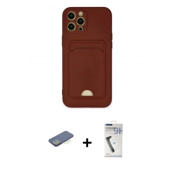 MARSİLYAN™- iPhone 12 Pro Max Kılıf Vadi Çizgi Prime - Şeffaf Uv Polymer Nano Ekran Koruyucu + Renkli Kamera Lens Koruma Cam - YL