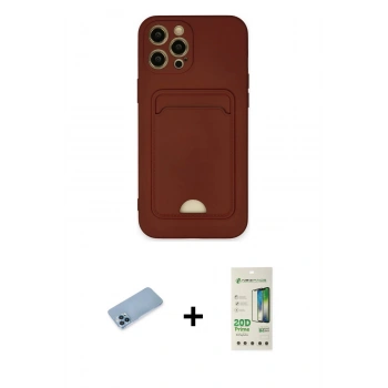 MARSİLYAN™- iPhone 12 Pro Max Kılıf Vadi Çizgi Prime - Siyah 20D Premium Cam Ekran Koruyucu + Shine Kamera Lens Koruma Cam - MI