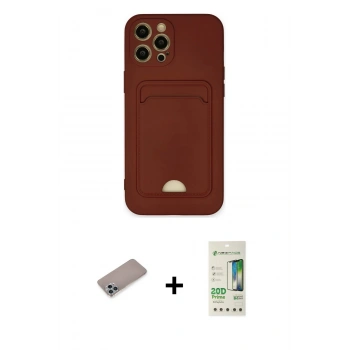 MARSİLYAN™- iPhone 12 Pro Max Kılıf Vadi Çizgi Prime - Siyah 20D Premium Cam Ekran Koruyucu + Shine Kamera Lens Koruma Cam - SABE