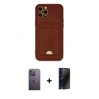 MARSİLYAN™- iPhone 12 Pro Max Kılıf Vadi Çizgi Prime - Siyah 3D Antistatik Hayalet Cam Ekran Koruyucu + Neon Fosforlu Kamera Lens - BZ