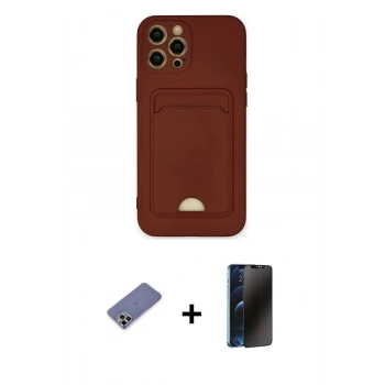 MARSİLYAN™- iPhone 12 Pro Max Kılıf Vadi Çizgi Prime - Siyah 3D Antistatik Hayalet Cam Ekran Koruyucu + Metal Kamera Lens Koruma Cam - GD