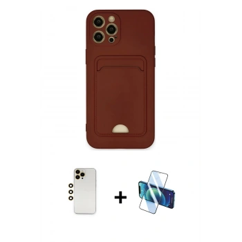 MARSİLYAN™- iPhone 12 Pro Max Kılıf Vadi Çizgi Prime - Siyah 3D Antistatik Seramik Nano Ekran Koruyucu + Shine Kamera Lens - GD