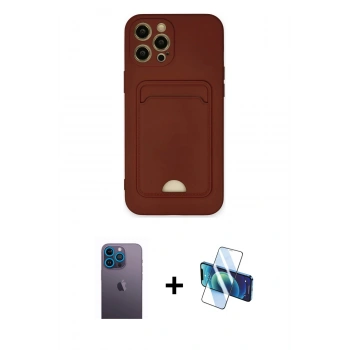 MARSİLYAN™- iPhone 12 Pro Max Kılıf Vadi Çizgi Prime - Siyah 3D Antistatik Seramik Nano Ekran Koruyucu + Neon Fosforlu Kamera Lens - MI