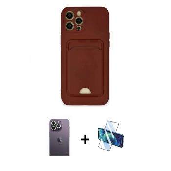 MARSİLYAN™- iPhone 12 Pro Max Kılıf Vadi Çizgi Prime - Siyah 3D Antistatik Seramik Nano Ekran Koruyucu + Neon Fosforlu Kamera Lens - BZ