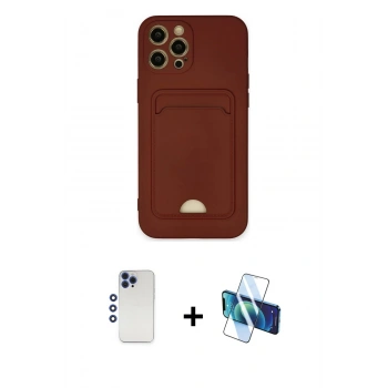 MARSİLYAN™- iPhone 12 Pro Max Kılıf Vadi Çizgi Prime - Siyah 3D Antistatik Seramik Nano Ekran Koruyucu + Shine Kamera Lens - LT