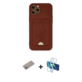 MARSİLYAN™- iPhone 12 Pro Max Kılıf Vadi Çizgi Prime - Siyah 3D Antistatik Seramik Nano Ekran Koruyucu + Shine Kamera Lens Koruma Cam - SABE