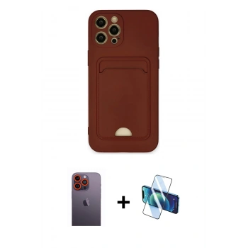 MARSİLYAN™- iPhone 12 Pro Max Kılıf Vadi Çizgi Prime - Siyah 3D Antistatik Seramik Nano Ekran Koruyucu + Neon Fosforlu Kamera Lens - TU